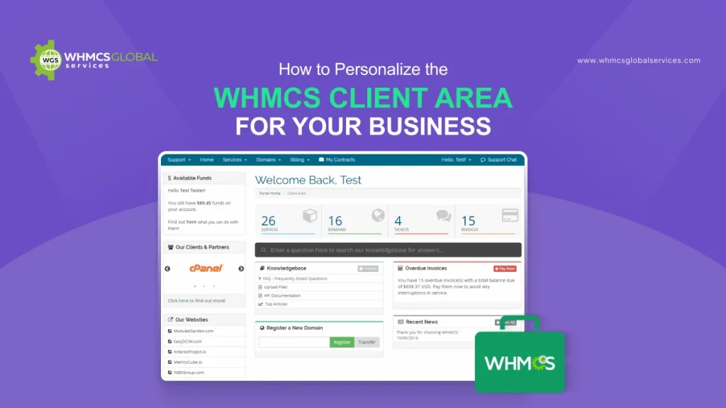 How to Personalize the WHMCS Client Area for Your Business