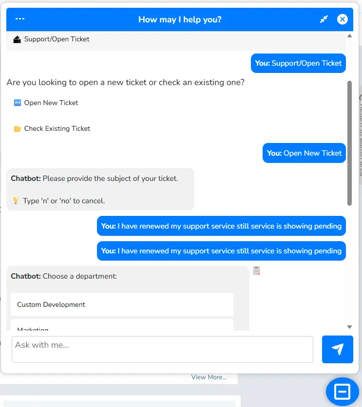 24/7 Chatbot Support