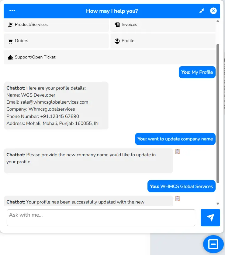 User Account Assistance