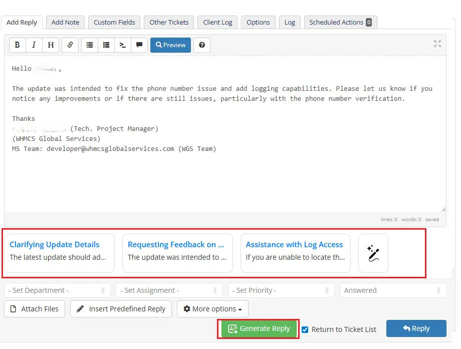 Auto Ticket Responder & AI Pre-Support