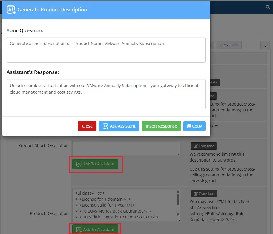 AI Product Description Creation