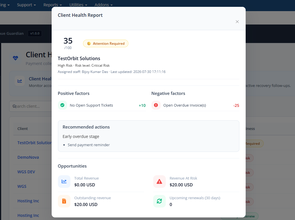 Client-Health-Report