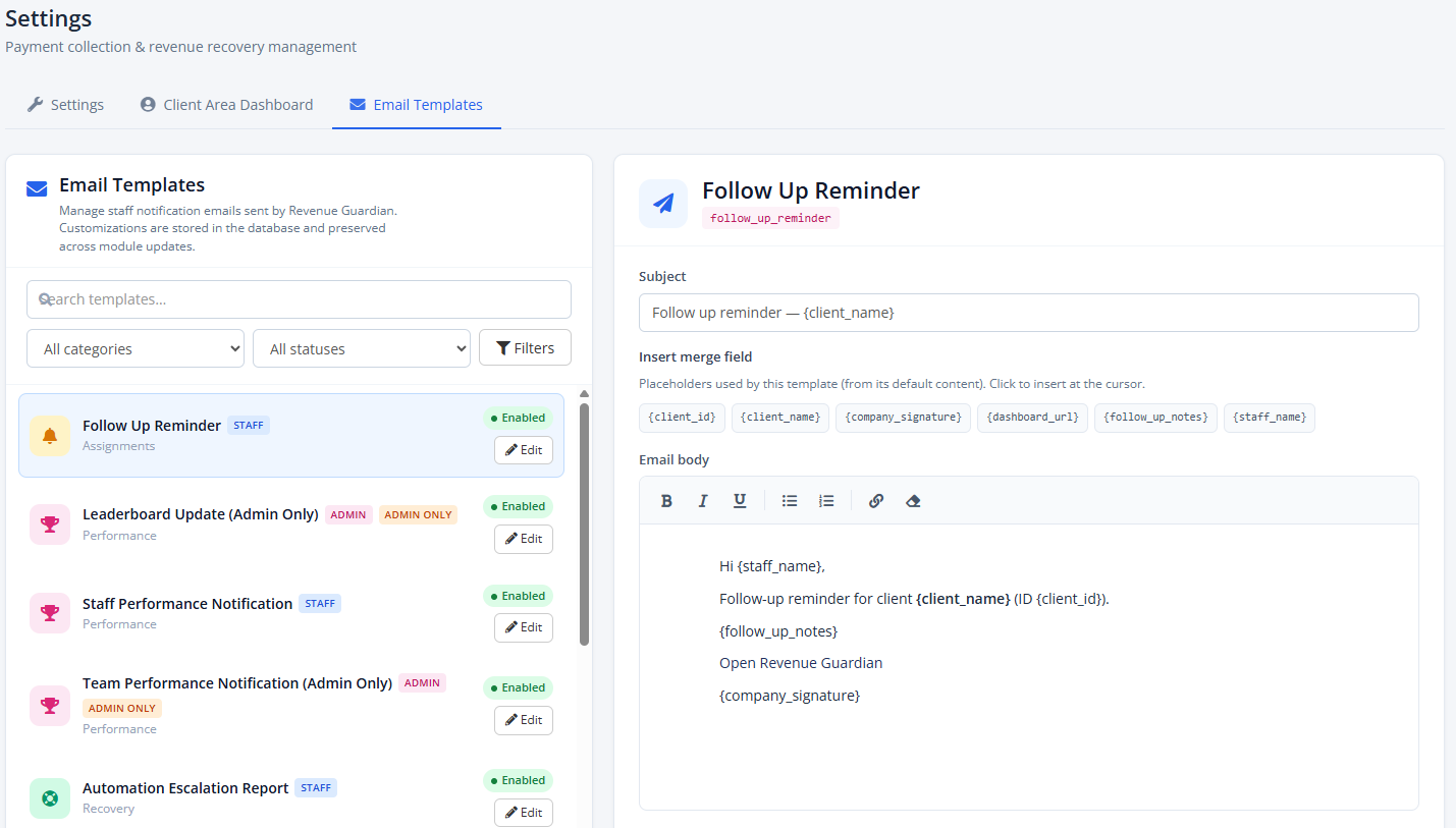 Email-Templates-Setting