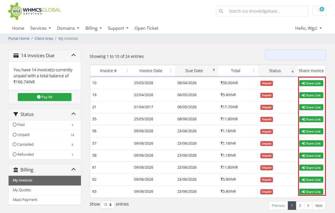 IPWL-Share-Link-Invoice-List-Clientside