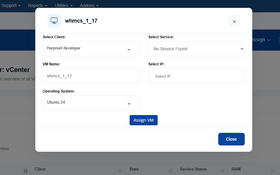 VMware-Assisgn-VM-Client