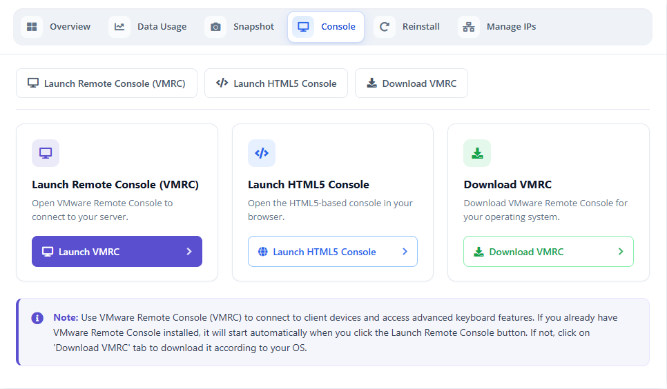VMware-Clientside-Console
