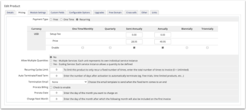 Configure Pricing